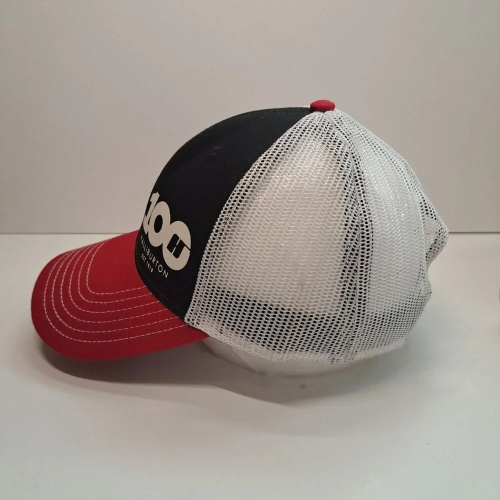 Halliburton Cap Hat Trucker 100th Anniversary Mesh Snapback Red‎ Black 2019